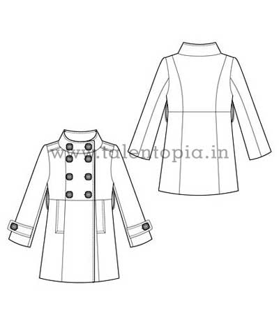 real-life-flat-fashion-sketch-coat - Graphic Designing courses in ...